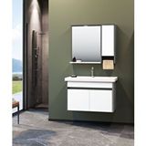 Orka Aydos 85 Cm Retro Gümüş/beyaz Banyo Dolabı Takımı Çok Renkli