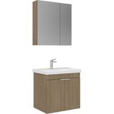Orka Banyo Desna 60 cm Banyo Dolabı Takımı (Ayna Dolaplı)