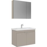 Orka Banyo Desna 80 cm Banyo Dolabı Takımı (Ayna Dolaplı)