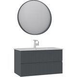 Orka Banyo Moonlight 90 cm Banyo Dolabı Takımı - Mat Antrasit