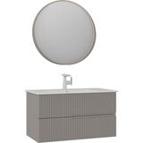 Orka Banyo Moonlight 90 cm Banyo Dolabı Takımı - Vizon
