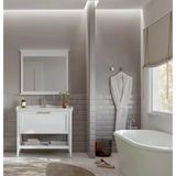 Orka Bastle 100 Cm Mat Beyaz Banyo Dolabı Takımı