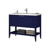 Orka Bastle 100 Cm Mat Lacivert Banyo Dolabi Alt Modul Ve Lavabo
