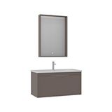 Orka Clay 100 Cm Banyo Dolabı Takımı Kahverengi