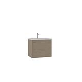 Orka Clay 65 Cm Çift Çekmeceli Lavabolu Banyo Alt Dolabı Bej