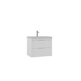 Orka Clay 65 Cm Çift Çekmeceli Lavabolu Banyo Alt Dolabı Beyaz
