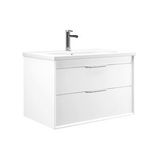 Orka Clay 80 Cm Çift Çekmeceli Lavabolu Banyo Alt Dolabı Beyaz