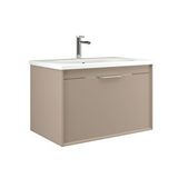 Orka Clay 80 Cm Lavabolu Banyo Alt Dolabı Beyaz