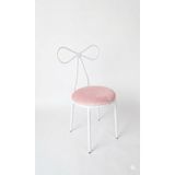 Orka DESİNG Fiyonk Makyaj Sandalyesi Pembe Kumaşlı