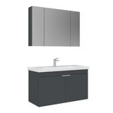 Orka Desna 100 Cm Mat Antrasit Banyo Dolabı Takımı