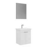 Orka Desna 50 Cm Mat Beyaz Düz Aynalı Banyo Dolabı Takımı
