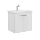 Orka Desna 60 Cm Mat Beyaz Banyo Dolabı Alt Modül Lavabo