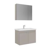 Orka Desna 80 Cm Çöl Beji Banyo Dolabı Takımı