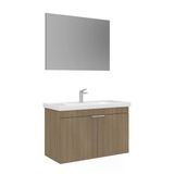 Orka Desna 90 Cm Budva Düz Aynalı Banyo Dolabı Takımı