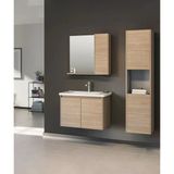 Orka Düden 80 Cm Mdf Kapaklı Meşe Banyo Dolabı Takımı Ve Boy Dolabı