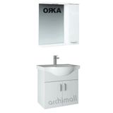 Orka Duru Beyaz 55 cm Banyo Dolabı