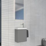 Orka Ferla 40 Cm Gri Banyo Dolabı Alt Modül Ve Lavabo