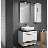 Orka Knidos 70 Cm Beyaz Ledli Ayna Banyo Dolabı Takımı Çok Renkli