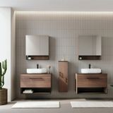 Orka Knidos 70 CM Navaro Dolaplı Ayna Banyo Dolabı Takımı