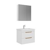 Orka Lena 65 Cm Ayna Dolaplı Çekmeceli Banyo Dolabı Beyaz