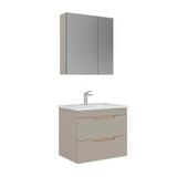Orka Lena 65 Cm Çöl Beji Çekmeceli Banyo Dolabı Takımı