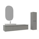 Orka Lentia 160 Cm Mat Kaşmir Banyo Dolabı Takımı Ve Boy Dolabı