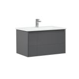 Orka Likya ORKA5002485 Mat Antrasit 80 cm Banyo Dolabı Takımı