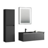 Orka Lisbon 110 cm Mat Antrasit Banyo Dolabı Takımı