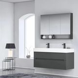 Orka Malta 120 Cm Mat Antrasit Banyo Dolabı Takımı