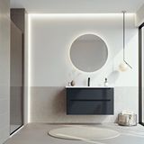 Orka Messina 100 Cm Mat Antrasit Banyo Dolabı Takımı (ledli Ayna) Çok Renkli