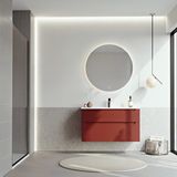 Orka Messina 100 Cm Tuscan Kırmızı Banyo Dolabı Takımı (ledli Ayna) Çok Renkli