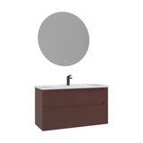 Orka Messina 100 Cm Tuscan Kırmızı Led Banyo Dolabı Takımı