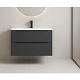 Orka Messina 65 Cm Mat Antrasit Banyo Dolabı Alt Modül Ve Lavabo