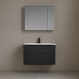 Orka Messina 65 Cm Mat Antrasit Banyo Dolabı Takımı (dolaplı Ayna) Çok Renkli