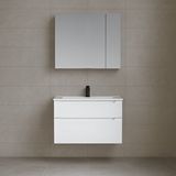 Orka Messina 65 Cm Mat Beyaz Banyo Dolabı Takımı (dolaplı Ayna) Çok Renkli