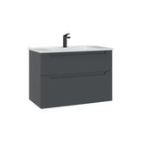 Orka Messina 85 Cm Mat Antrasit Banyo Dolabı Alt Modül Lavabo