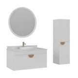 Orka Molino 100 Cm Beyaz Banyo Dolabı Takımı Ve Boy Dolabı
