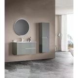 Orka Moonlight 70 Cm Mat Gri Banyo Dolabı Ve Boy Dolabı Takımı