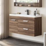 Orka Nova 100 Cm İskoç Ceviz Banyo Dolabı Alt Modül, Lavabo