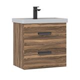 Orka Nova 60 Cm Lavabolu Banyo Alt Dolabı Ceviz