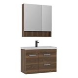 Orka Nova 80 Cm Ceviz Banyo Dolabı Takımı Çok Renkli
