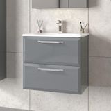 Orka Nuvola 65 cm Parlak Lake Gri Banyo Dolabı Takımı