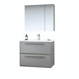 Orka Nuvola 80 cm Parlak Lake Gri Banyo Dolabı Takımı