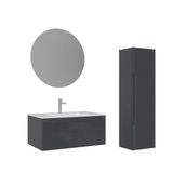 Orka Olbia 80 Cm Mat Antrasit Banyo Dolabı Takımı Ve Boy Dolabı