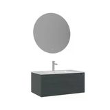 Orka Olbia 80 Cm Mat Antrasit Banyo Dolabı Takımı