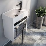 Orka ORKA5003265 Yedisu Parlak Siyah 45 cm Banyo Dolabı Takımı
