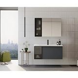 Orka Pure 100 Cm Mat Antrasit Banyo Dolabı Takımı Çok Renkli