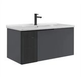Orka Pure 80 Cm Mat Antrasit Banyo Dolabı Alt Modül Ve Lavabo