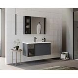Orka Pure 80 Cm Mat Antrasit Banyo Dolabı Takımı Çok Renkli