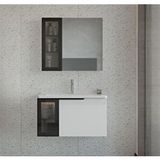Orka Pure 80 Cm Mat Beyaz Banyo Dolabı Takımı Çok Renkli